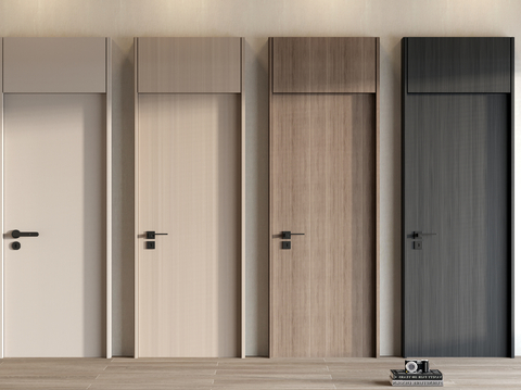 Modern door single door flat door solid wood door bedroom door