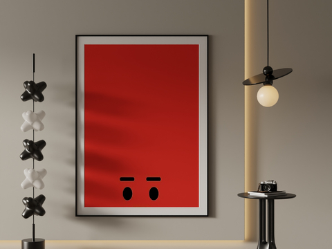 Modern red hanging painting decorative painting