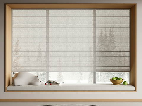 Modern Venetian Blinds Shangri-La Curtain Roman Curtain Bay Window