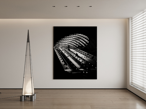 Modern Decorative Painting Black and White Hanging Painting Architectural Painting