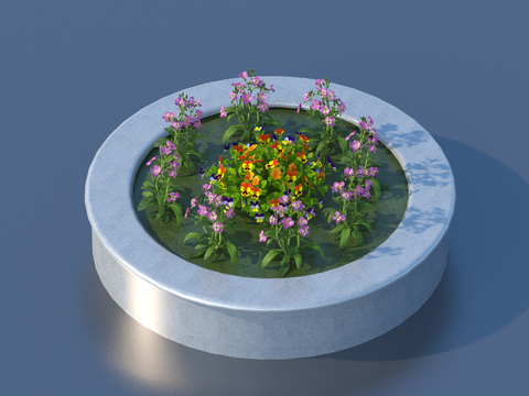 Flower pool flower bed chair landscape sketch