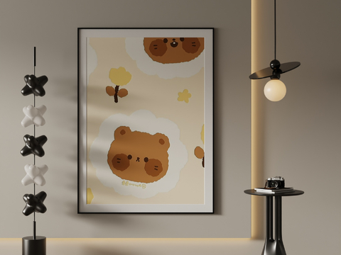 Modern Children's Decorative Painting Cartoon Hanging Painting Bear Hanging Painting