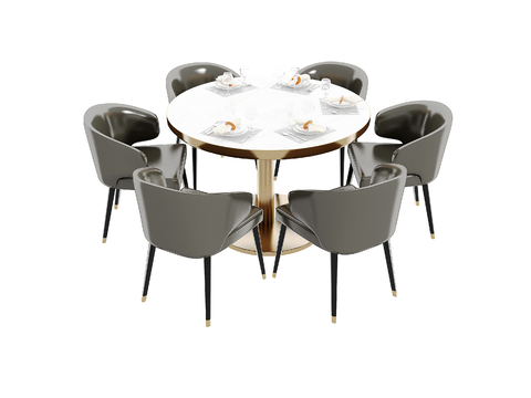 Round Dining Table and Chair