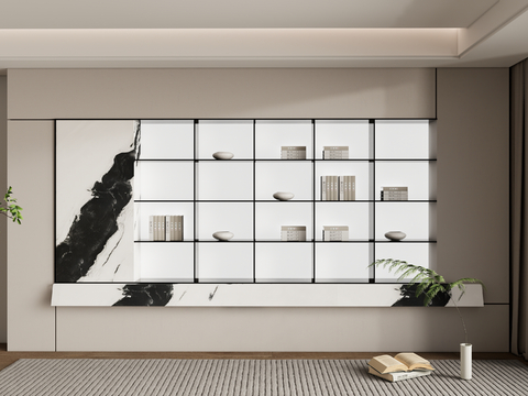 Modern bookcase Wall