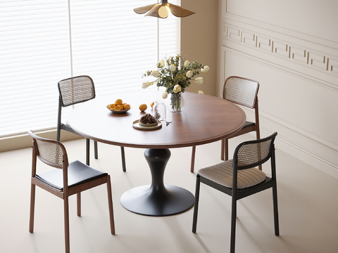 Middle style dining table and chair