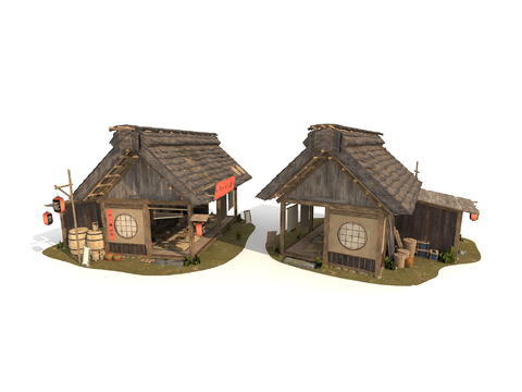 Japanese style ancient building Japanese style shack