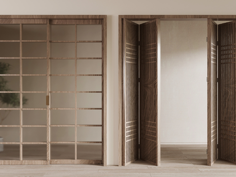 Folding door Japanese-style sliding door folding door