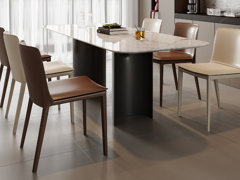 Italian Dining Table and Chair