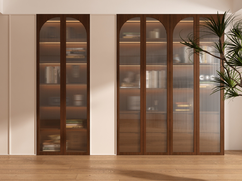 Antique Bookcase Glass Cabinet