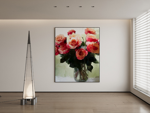 Modern Flowers Oil Painting Decorative Painting