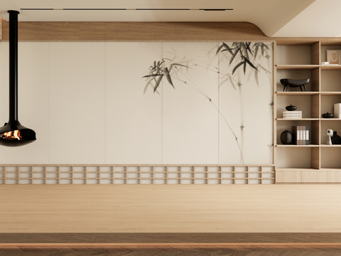 Japanese-style bookcase Wall