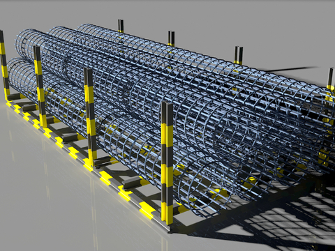 Reinforcement cage for industrial equipment