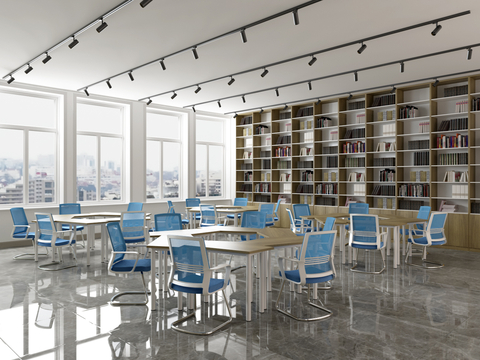 modern library reading room