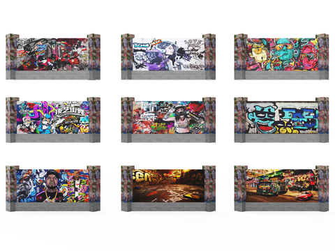 Graffiti Wall modeling wall decorative wall