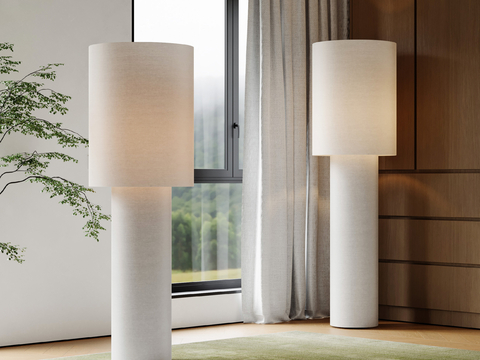 Modern tubular floor lamp