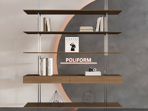 Nordic Solid Wood Bookshelf