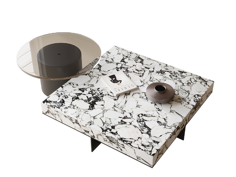 Modern mother and child coffee table marble coffee table