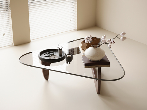 Modern glass coffee table