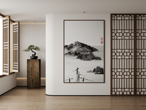 New Chinese Decorative Painting Zen Hanging Painting Ink Painting Ancient Painting