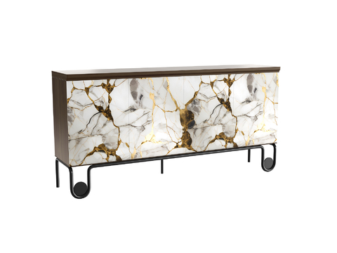 Affordable Luxury Style Flow Color Side Cabinet TV Cabinet