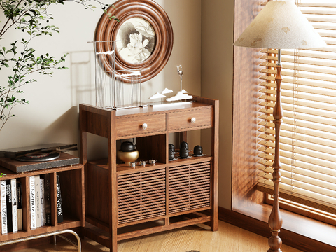 Middle-style Sideboard Low Cabinet