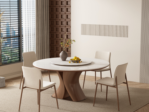 Middle style dining table and chair