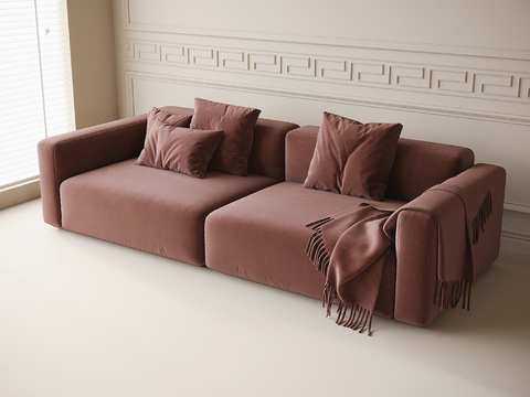 Modern double sofa sofa