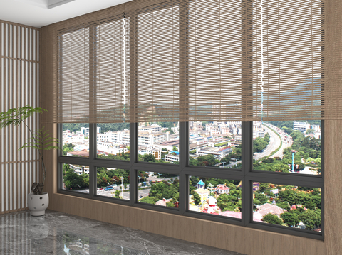 Modern roller blind bamboo curtain blackout curtain