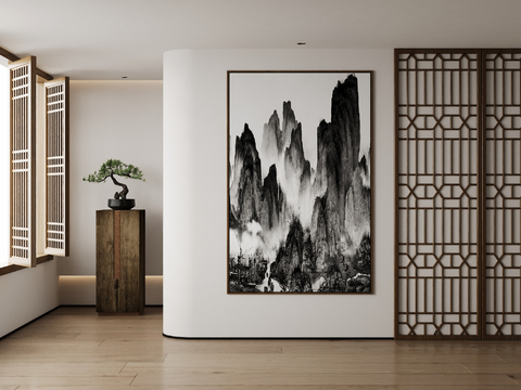 New Chinese Decorative Painting Zen Hanging Painting Ancient Painting Ink Painting