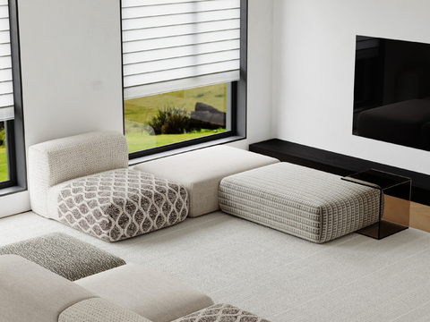 Modern corner sofa multiplayer sofa