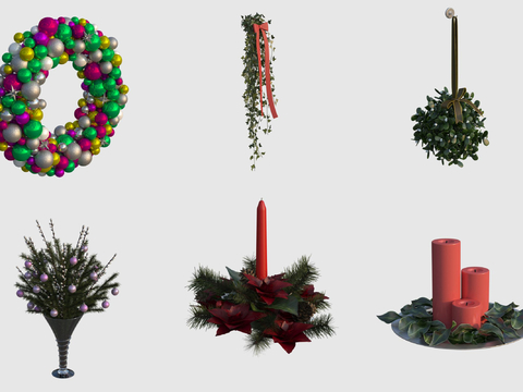 Christmas decorations balloon candles