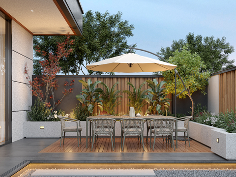 Modern leisure courtyard