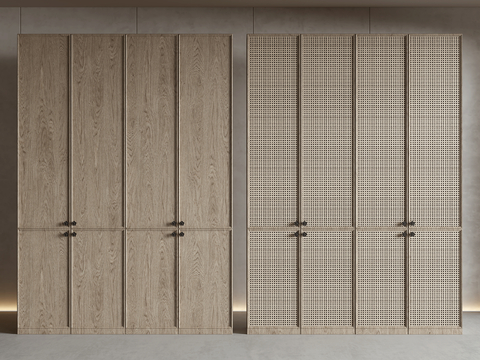 Wabi-sabi Style Wardrobe Rattan Wardrobe