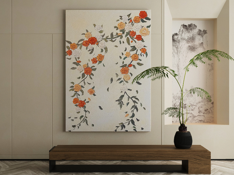 Modern Decorative Painting Flower Hanging Painting