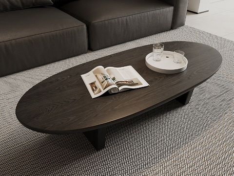 Modern oval coffee table