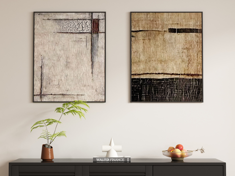 Mid-century Style Hanging Painting Texture Painting Decorative Painting