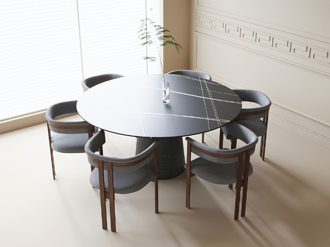 Modern Dining Table and Chair Round Table