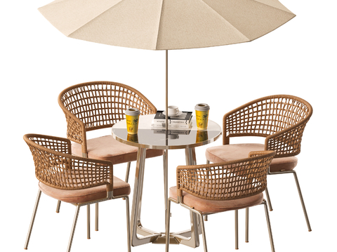 Modern Outdoor Table and Chair Sunshade