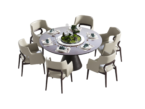 New Chinese Dining Table and Chair Round Table