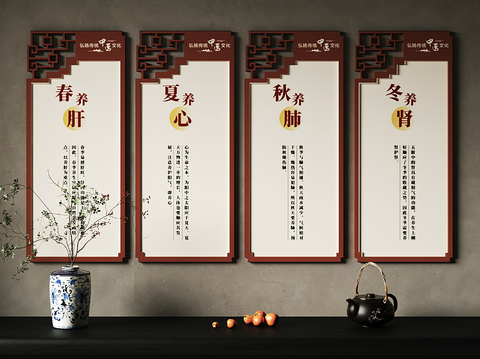 New Chinese Traditional Medicine Hall Hanging Paintings