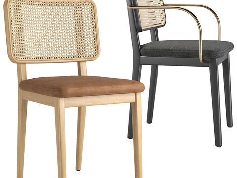 Nordic Rattan Chair Chair Dining Chair