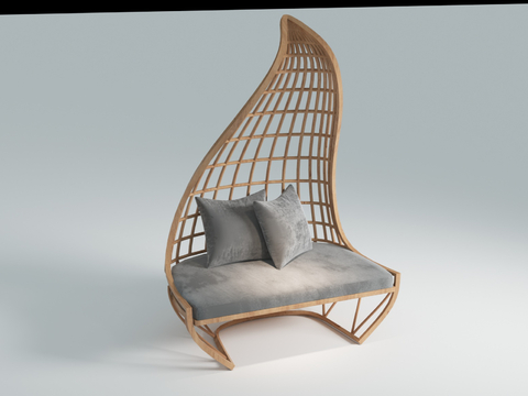 Wooden lounge chair