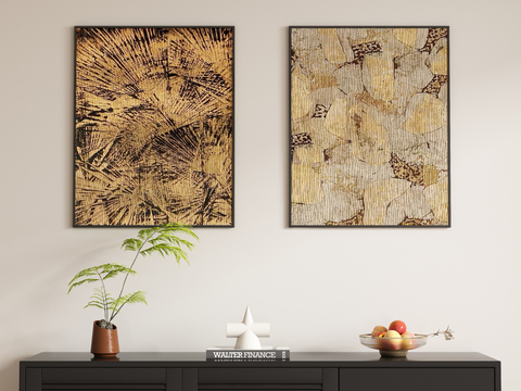 Mid-century Style Hanging Painting Texture Painting Decorative Painting