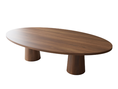 Modern Oval Dining Table Solid Wood Dining Table