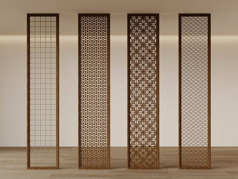 New Chinese-style lattice partition grille