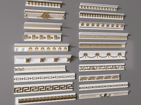 European classical gypsum line top corner line skirting line