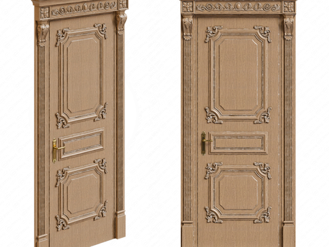 European-style Wooden Door Flat Door Entry Door