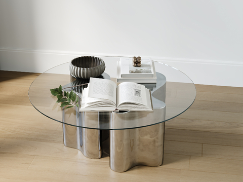 Modern glass coffee table