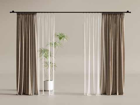 Modern Plain Curtain Screen