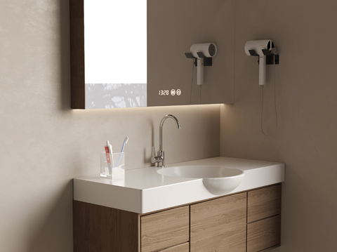 Modern Bathroom Cabinet Wash Table Hanging Basin